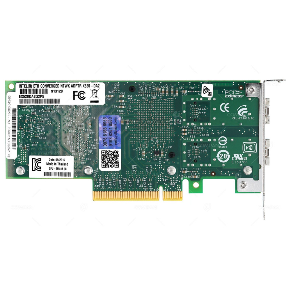 105-000-843-00 LP EMC INTEL X520-DA2 2-PORT 10GB SFP+ ADAPTER FOR ISILON H500